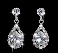 Conjunto Luxo e Brilho: Colar e Brinco em Prata 925 com Zircônia