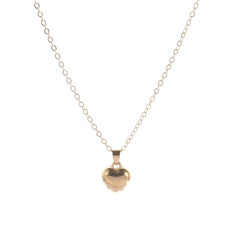 Colar feminino coração pêssego