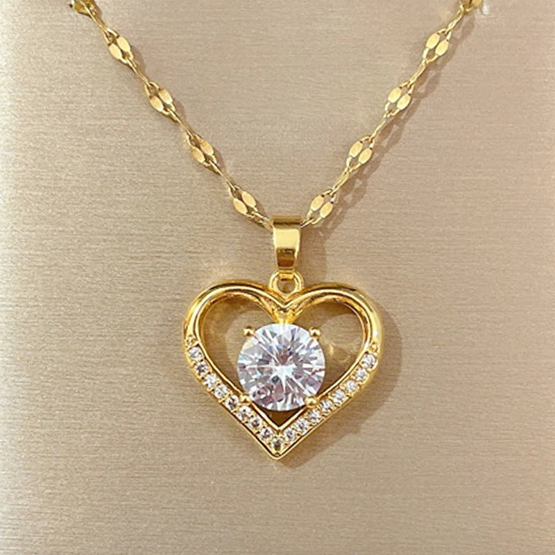 Colar Coração Dourado Allure Banhado a Ouro 18k