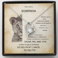 Colar de coração oco com pingente de amor simples em prata S925